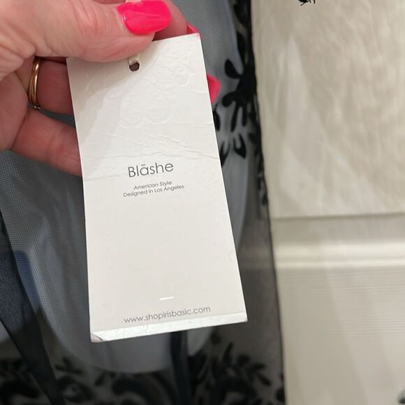 Blasphemy Black Sheer Lace Poolside Robe Kimono Sleeves Open Front Sheer Lace - Picture 7 of 10